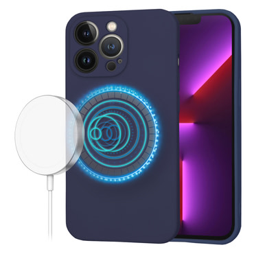 Silikonska maska Techsuit SoftFlex MagSafe za iPhone 13 Pro - plava