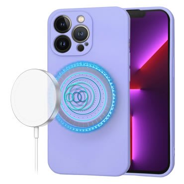 Silikonska maskica Techsuit SoftFlex MagSafe za iPhone 13 Pro - ljubičasta