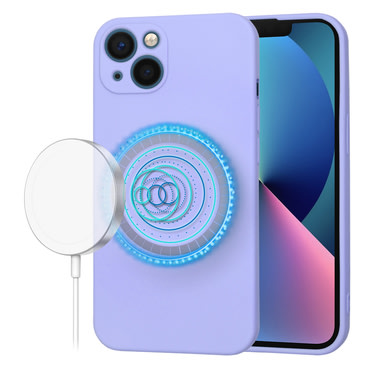 Silikonska maskica Techsuit SoftFlex MagSafe za iPhone 13 - ljubičasta