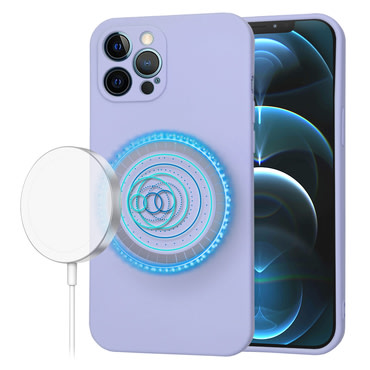 Silikonska maskica Techsuit SoftFlex MagSafe za iPhone 12 Pro Max - ljubičasta