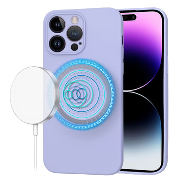 Silikonska maskica Techsuit SoftFlex MagSafe za iPhone 14 Pro Max - ljubičasta