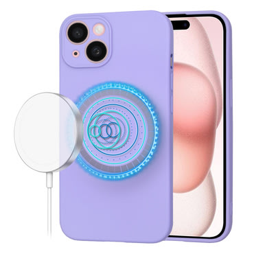 Silikonska maskica Techsuit SoftFlex MagSafe za iPhone 15 - ljubičasta