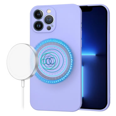 Silikonska maskica Techsuit SoftFlex MagSafe za iPhone 13 Pro Max - ljubičasta