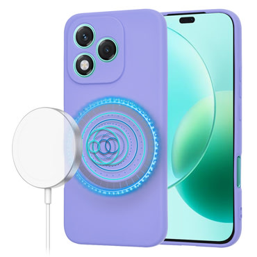 Silikonska maskica Techsuit SoftFlex MagSafe za Honor 400 Lite - ljubičasta