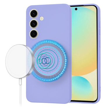 Silikonska maskica Techsuit SoftFlex MagSafe za Samsung Galaxy S24 FE - ljubičasta