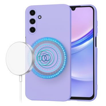 Silikonska maskica Techsuit SoftFlex MagSafe za Samsung Galaxy A15 - ljubičasta