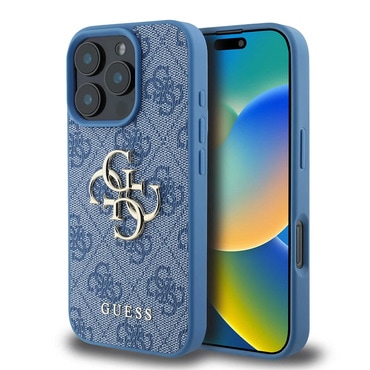 Originalna maska Guess "4G Big Metal Logo" za iPhone 16 Pro - blue