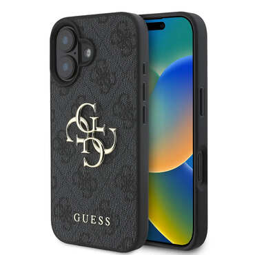 Originalna maska Guess "4G Big Metal Logo" za iPhone 16 - black