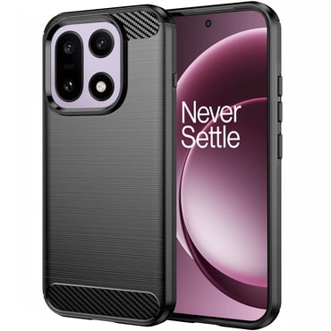 TPU gel maska  "Brushed Carbon" za OnePlus 15 - crna