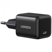 Zidni punjač Ugreen X512 20W s USB-C PD hitrim punjenjem i GaN tehnologijom - crni