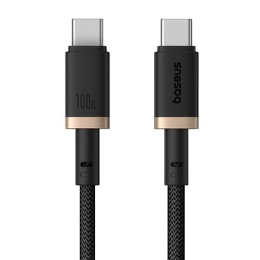 USB-C u USB-C punjački i podatkovni kabel Baseus Dura Series - 100W, 480Mbps - 2 m - zlat/crni