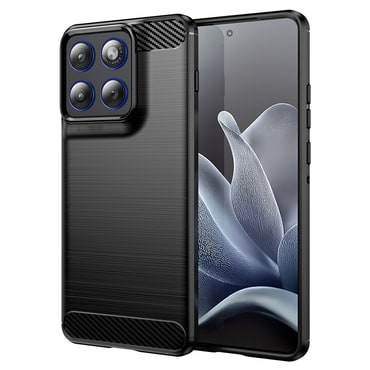 TPU gel maska  "Brushed Carbon" za Motorola Edge 70 -  crna