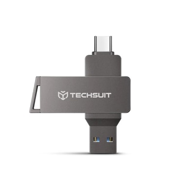 USB stick Techsuit "THSM19932" USB-A i USB-C 3.0 32GB - sivi