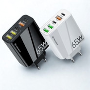 Zidni adapter za punjenje 65W Techsuit PentaxPower "CHC2" GaN, s tri USB i dva USB-C izlaza