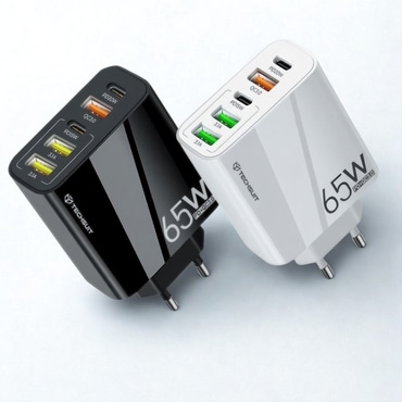 Zidni adapter za punjenje 65W Techsuit PentaxPower "CHC2" GaN, s tri USB i dva USB-C izlaza