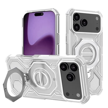 Hibridna maska "Carbon Shield Pro" za iPhone 17 Pro Max - white transparent