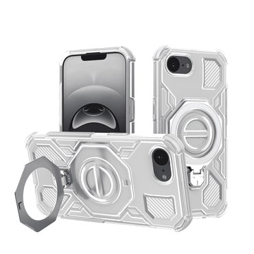 Hibridna maska "Carbon Shield Pro" za iPhone 16e - white transparent