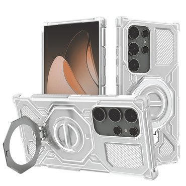 Hibridna maska "Carbon Shield Pro" za Samsung Galaxy S24 Ultra - white transparent