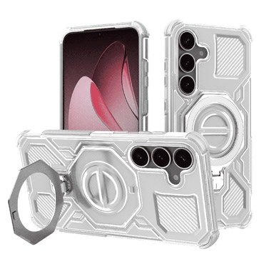 Hibridna maska "Carbon Shield Pro" za Samsung Galaxy S25 - white transparent