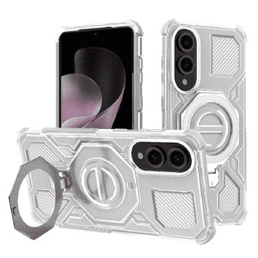 Hibridna maska "Carbon Shield Pro" za Samsung Galaxy S25 Edge - white transparent