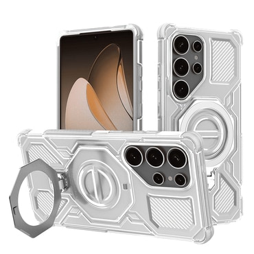 Hibridna maska "Carbon Shield Pro" za Samsung Galaxy S25 Ultra - white transparent