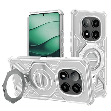 Hibridna maska "Carbon Shield Pro" za Xiaomi Redmi Note 14 Pro Plus 5G - white transparent