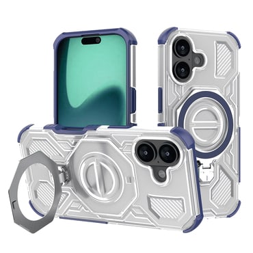Hibridna maska "Carbon Shield Pro" za iPhone 16 - blue transparent