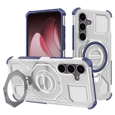 Hibridna maska "Carbon Shield Pro" za Samsung Galaxy S25 Plus - blue transparent