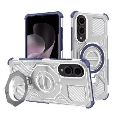 Hibridna maska "Carbon Shield Pro" za Samsung Galaxy S25 Edge - blue transparent