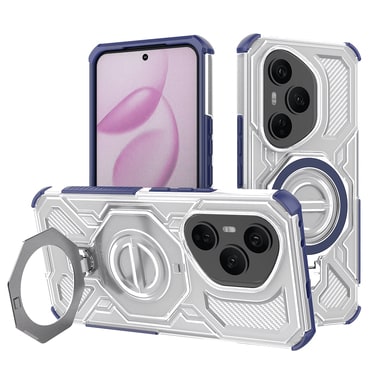 Hibridna maska "Carbon Shield Pro" za Honor 400 Pro - blue transparent