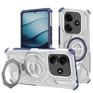 Hibridna maska "Carbon Shield Pro" za Xiaomi Redmi Note 14 5G - blue transparent