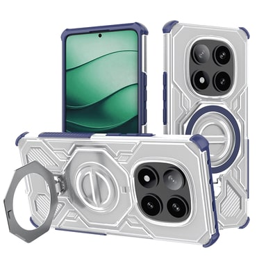 Hibridna maska "Carbon Shield Pro" za Xiaomi Redmi Note 14 Pro Plus 5G - blue transparent