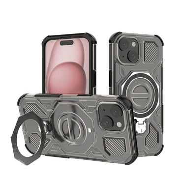 Hibridna maska "Carbon Shield Pro" za iPhone 15 - smoke black