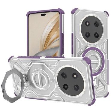 Hibridna maska "Carbon Shield Pro" za Honor Magic7 Lite / X9c - purple transparent