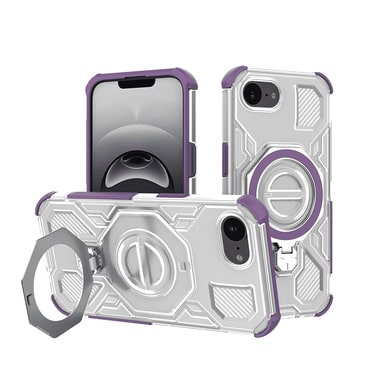 Hibridna maska "Carbon Shield Pro" za iPhone 16e - purple transparent