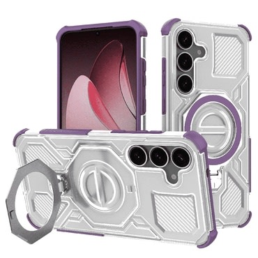 Hibridna maska "Carbon Shield Pro" za Samsung Galaxy S25 Plus - purple transparent