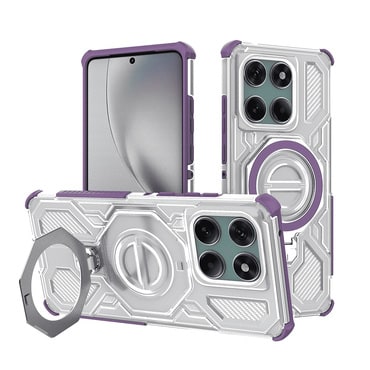 Hibridna maska "Carbon Shield Pro" za Motorola Edge 60 Pro - purple transparent