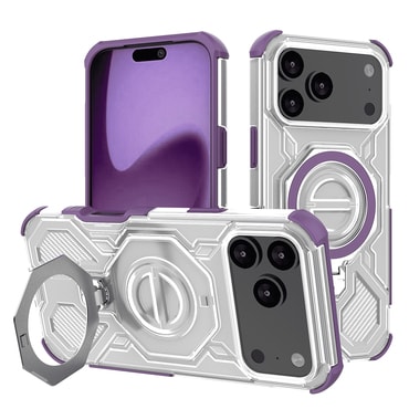 Hibridna maska "Carbon Shield Pro" za iPhone 17 Pro Max - purple transparent