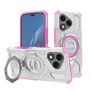 Hibridna maska "Carbon Shield Pro" za Honor 400 Lite - pink transparent