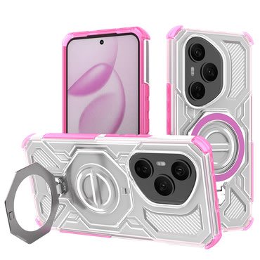 Hibridna maska "Carbon Shield Pro" za Honor 400 Pro - pink transparent
