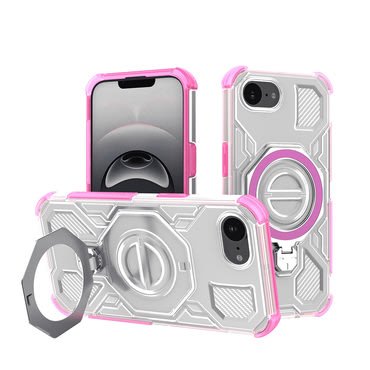 Hibridna maska "Carbon Shield Pro" za iPhone 16e - pink transparent