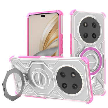 Hibridna maska "Carbon Shield Pro" za Honor Magic7 Lite / X9c - pink transparent