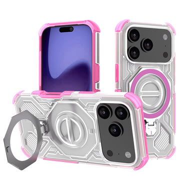 Hibridna maska "Carbon Shield Pro" za iPhone 17 Pro - pink transparent