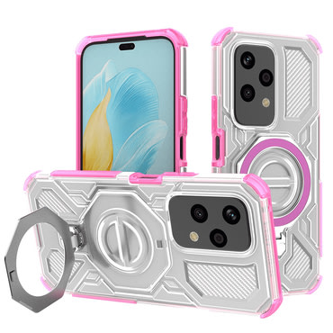 Hibridna maska "Carbon Shield Pro" za Honor 200 Lite - pink transparent