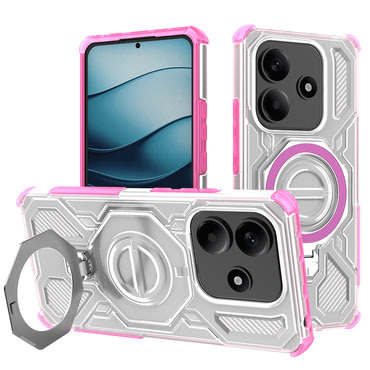Hibridna maska "Carbon Shield Pro" za Xiaomi Redmi Note 14 5G - pink transparent