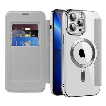 Torbica "SmartMag Book" s MagSafe tehnologijom i RFID novčanikom za iPhone 13 Pro Max - gray