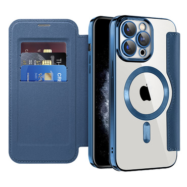 Torbica "SmartMag Book" s MagSafe tehnologijom i RFID novčanikom za iPhone 11 Pro Max - blue