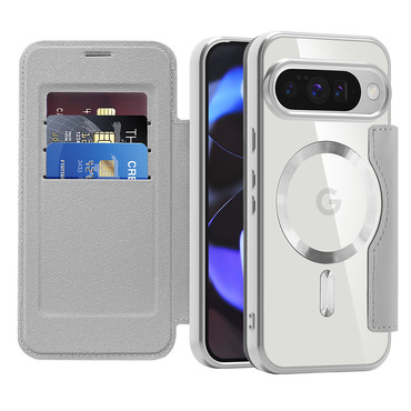 Torbica "SmartMag Book" s MagSafe tehnologijom i RFID novčanikom za Google Pixel 10 / 10 Pro - gray