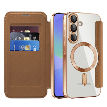 Torbica "SmartMag Book" s MagSafe tehnologijom i RFID novčanikom za Samsung Galaxy A36 - brown