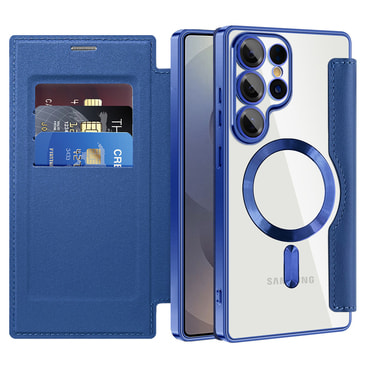 Torbica "SmartMag Book" s MagSafe tehnologijom i RFID novčanikom za Samsung Galaxy S25 Ultra - blue